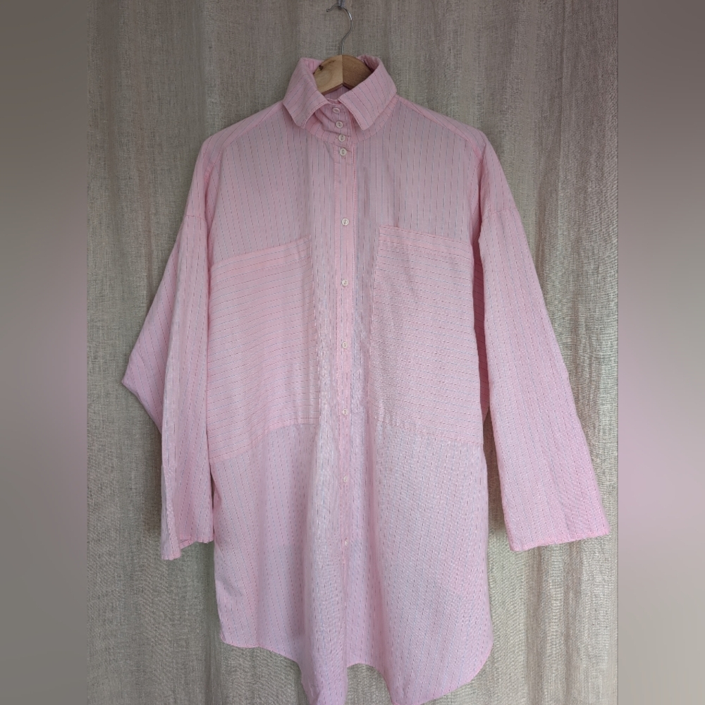 Vintage Asymmetrical Oversized Shirt
